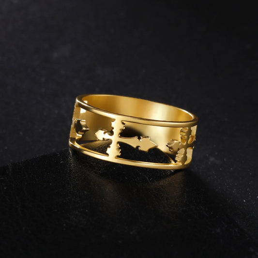 Hollow Cross Ring