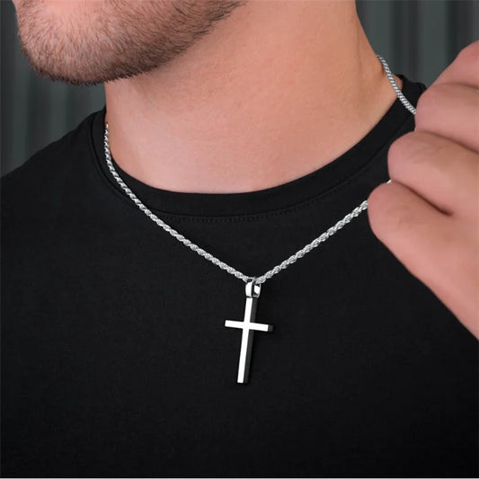 Stainless Steel Cross Pendant Necklace