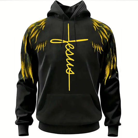 Jesus Wings Pattern Hoodie