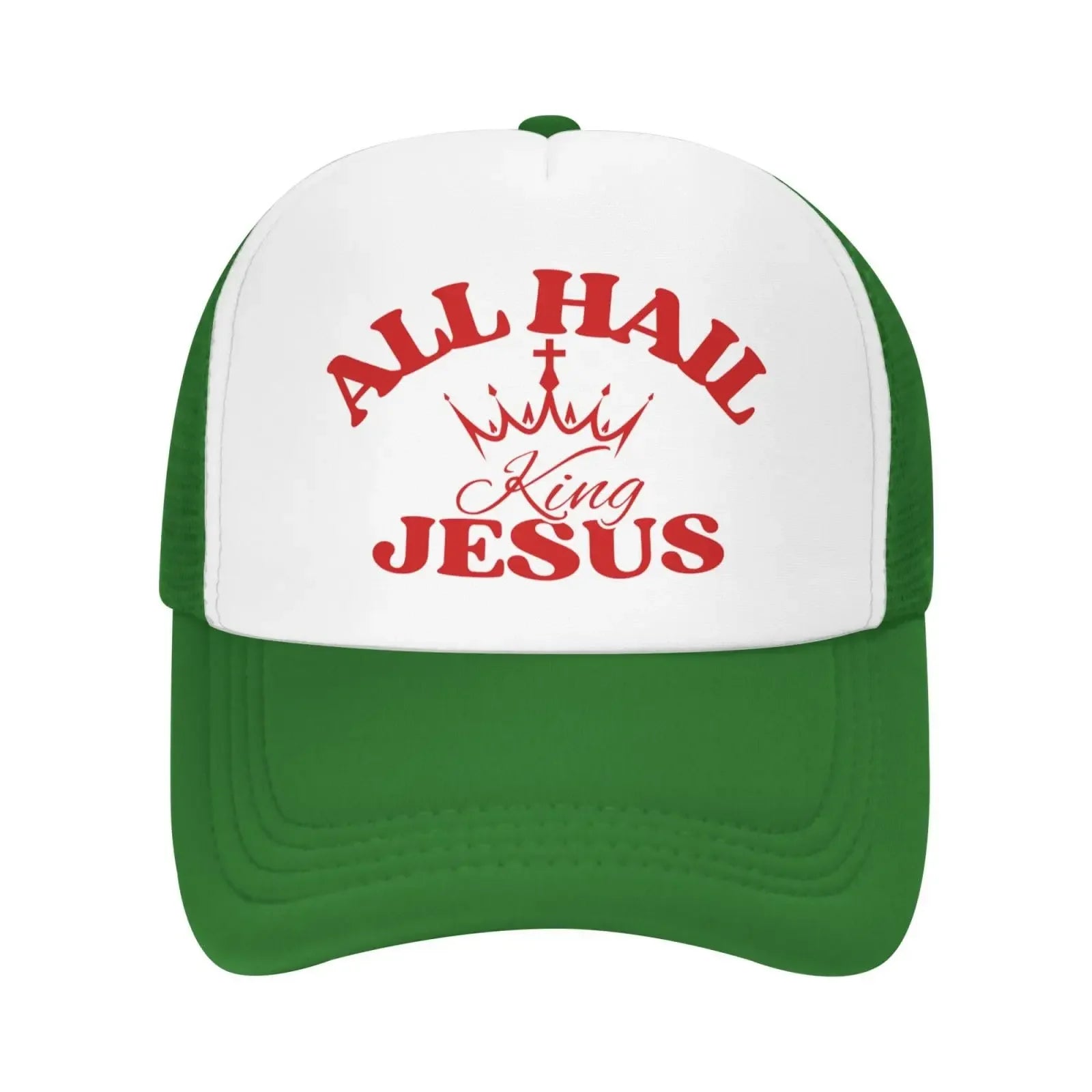 All Hail King Jesus Christ Cross Christian Mesh Hat