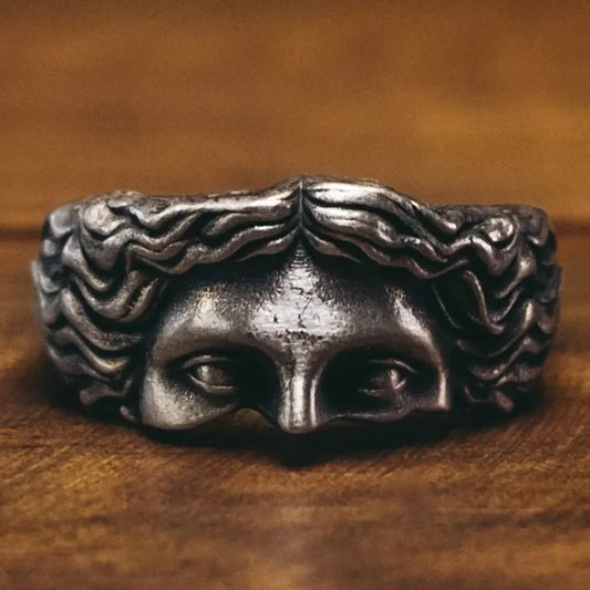 Jesus Half Face Open Ring
